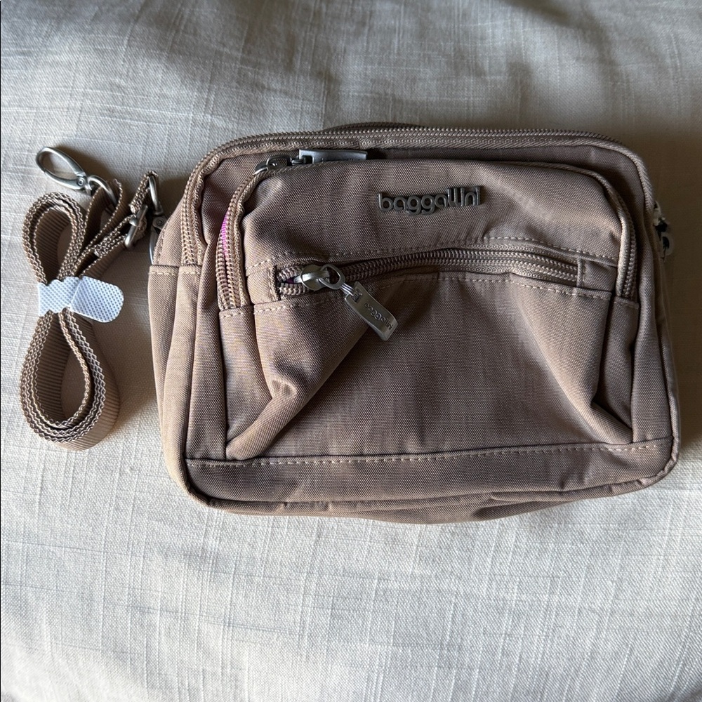 Baggallini Triple Zip Small Crossbody Bag